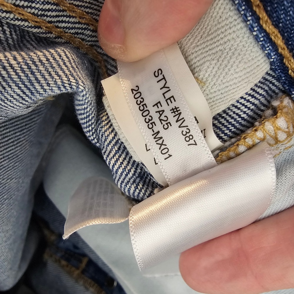 Madewell Low-Slung Baggy Jeans Size 31 Medium Wash Button Fly Distressed - Picture 15 of 15